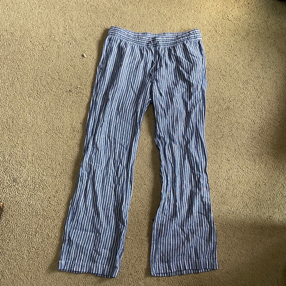 Old Navy Blue and White Striped Pants